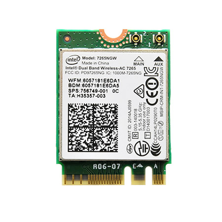 bagværk italiensk pels Intel® Dual Band Wireless-AC 7265