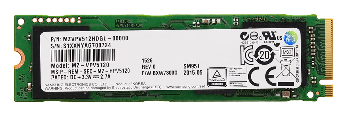 Samsung SM951 (M.2 PCIe Gen3 SSD)